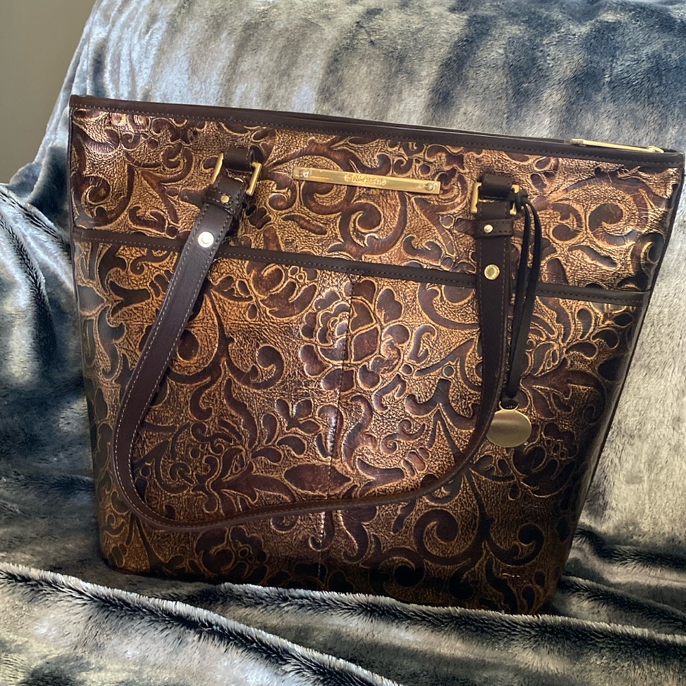 Brahmin Asher bronze gatsby leather tote, new never used.